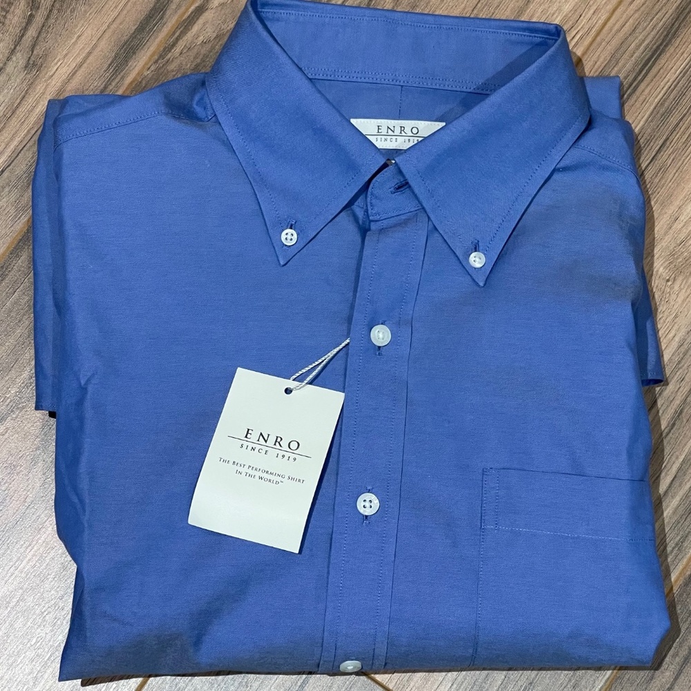ENRO L/S Dress Shirt. 16 36/37 Tall Cotton